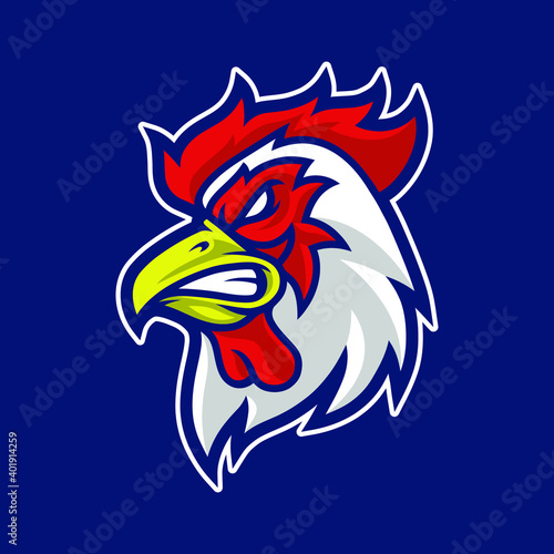 Rooster mascot logo design