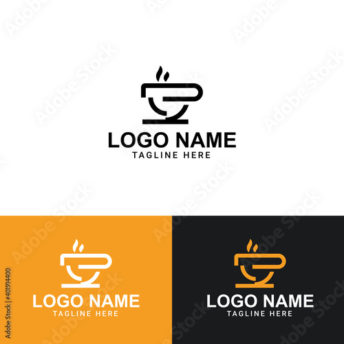 Vector logo chef tea burgers. . Illustration vector, eps10.