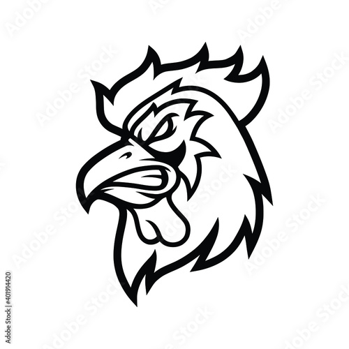 Rooster mascot logo design