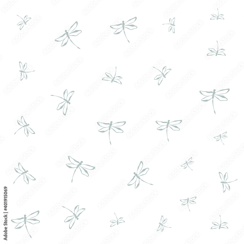 Naklejka premium Dragonfly illustration design