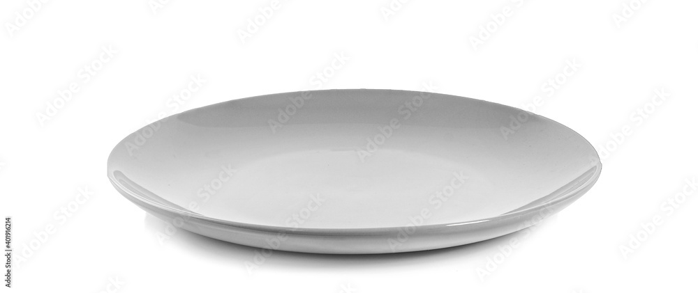 gray Plate isolated on white background