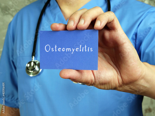 Health care concept about Osteomyelitis with inscription on the sheet. photo