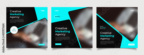 Digital business marketing banner for social media post template 