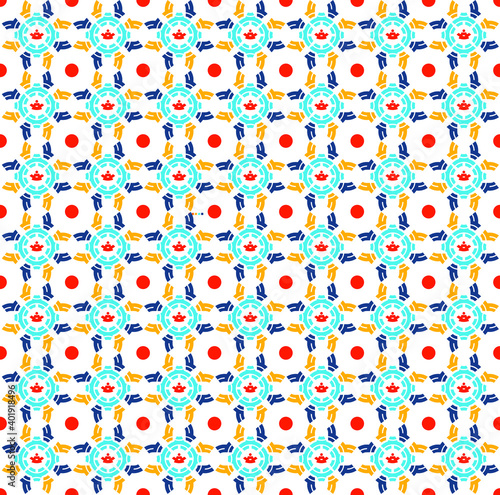 Vector seamless colorful pattern background. Vector repeated pattern background for wrapping paper, fabric print and fashion design. Vector art.