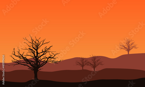 Amazing scenery of cloud at sunset in the afternoon. City vector