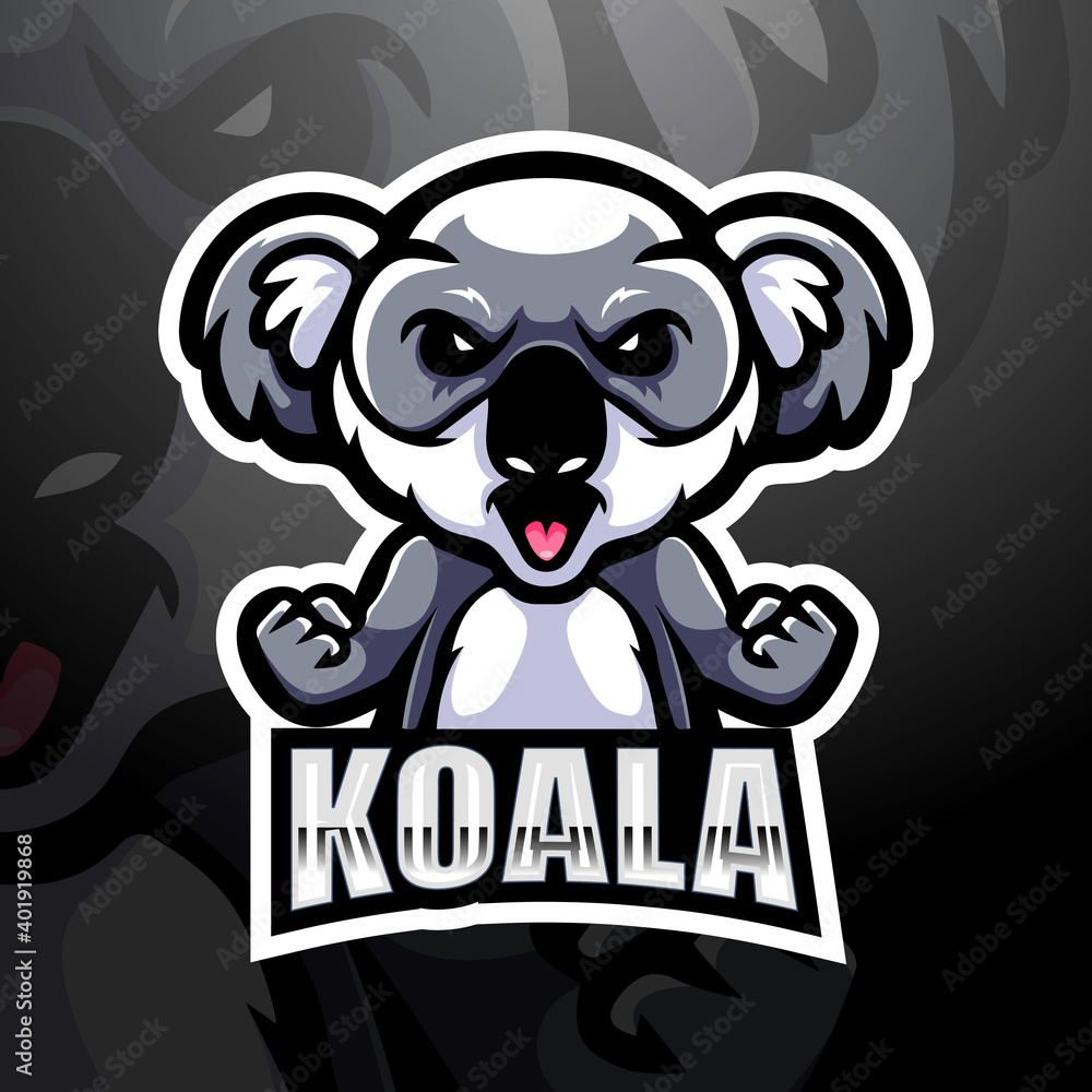 Koala mascot esport logo design Koala mascot esport logo design