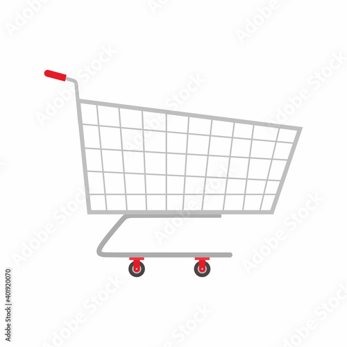 Trolly flat icons. An empty...