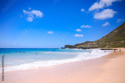 Sand beach, Oahu, Hawaii  © youli
