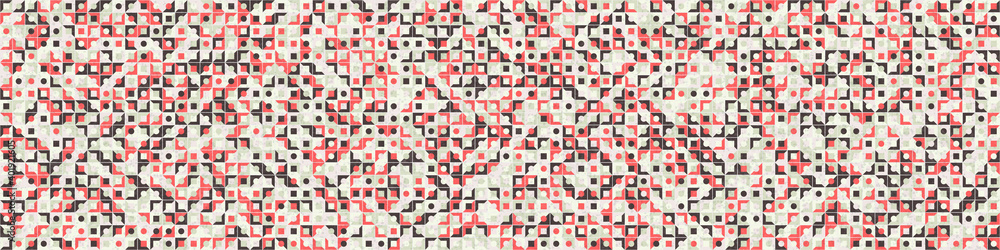 Fototapeta premium Abstract Geometric Pattern generative computational art illustration