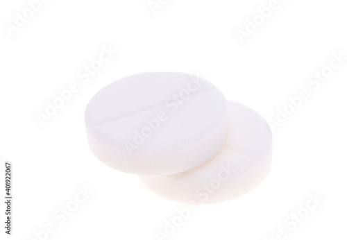 white pill isolated