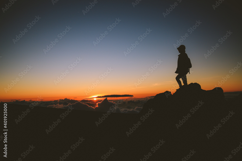 Sunset at Haleakala National Park, Maui Hawaii Sunset at Haleakala National Park, Maui Hawaii