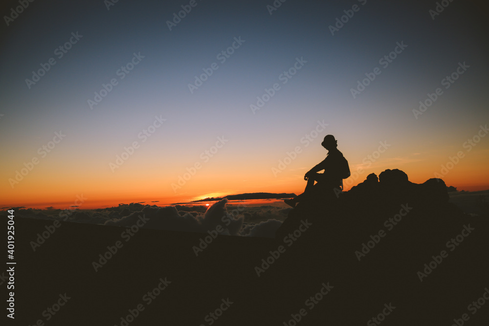 Sunset at Haleakala National Park, Maui Hawaii Sunset at Haleakala National Park, Maui Hawaii
