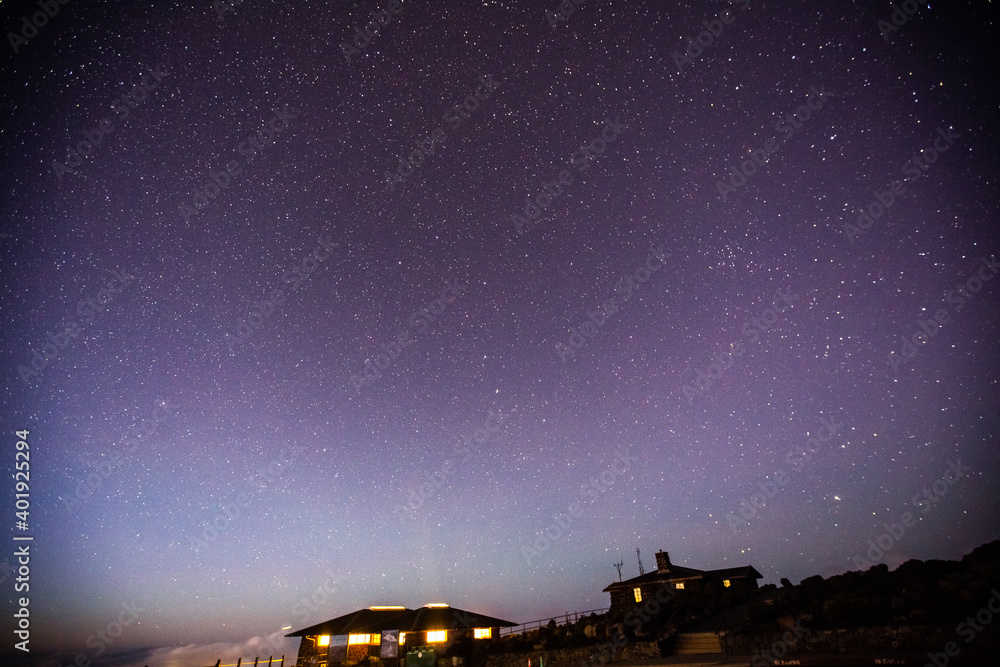 Night starry sky, Haleakala, Maui , Hawaii Night starry sky, Haleakala, Maui , Hawaii