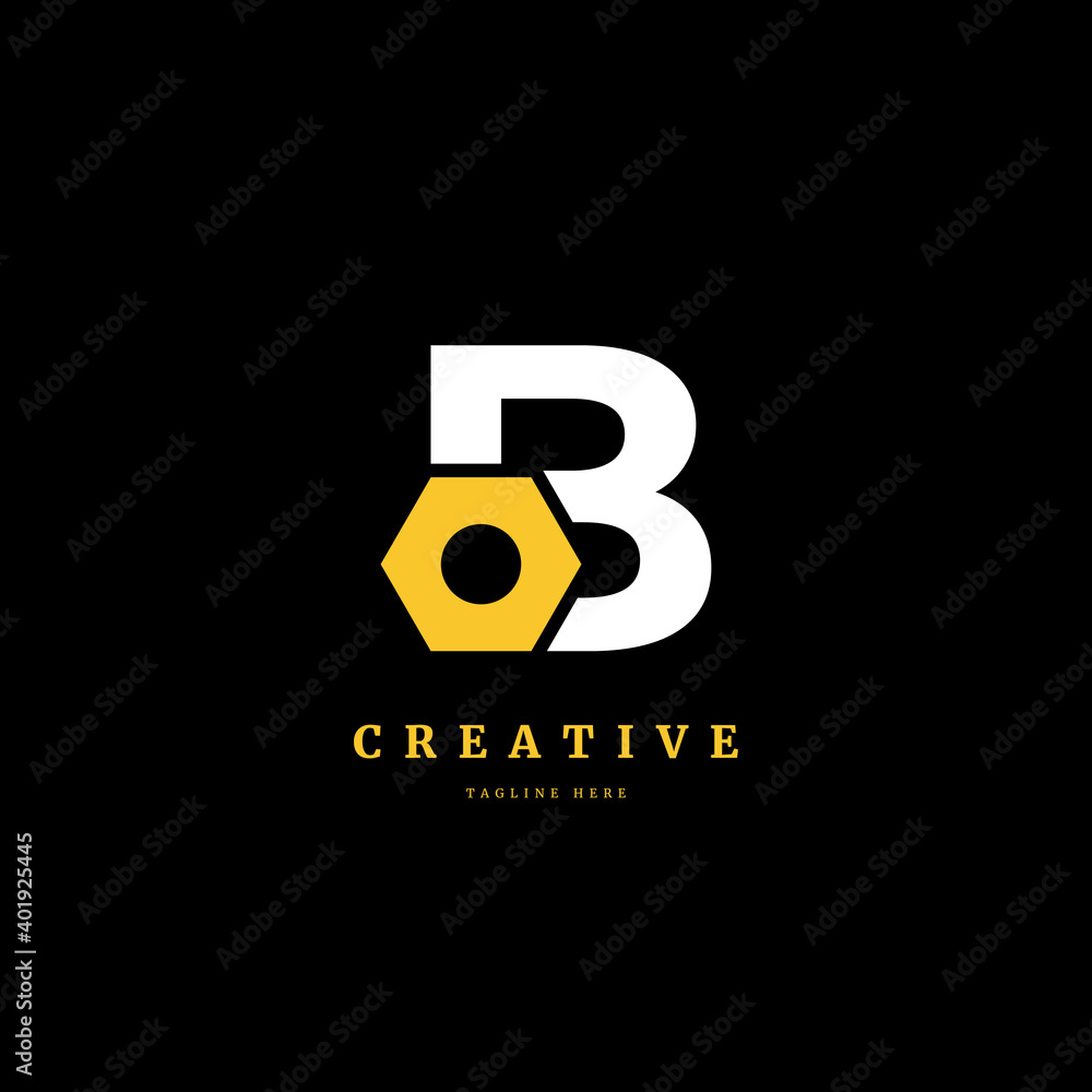 Initial letter B logo, with machine concept for company and business. Initial letter B logo, with machine concept for company and business.