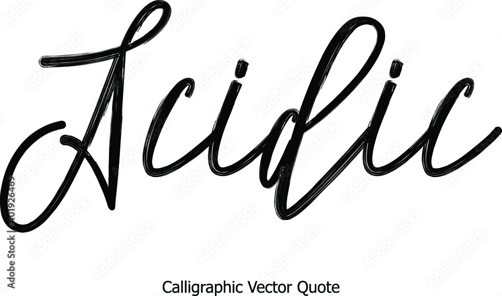 Acidic Elegant Cursive Typography Hand Lettering  