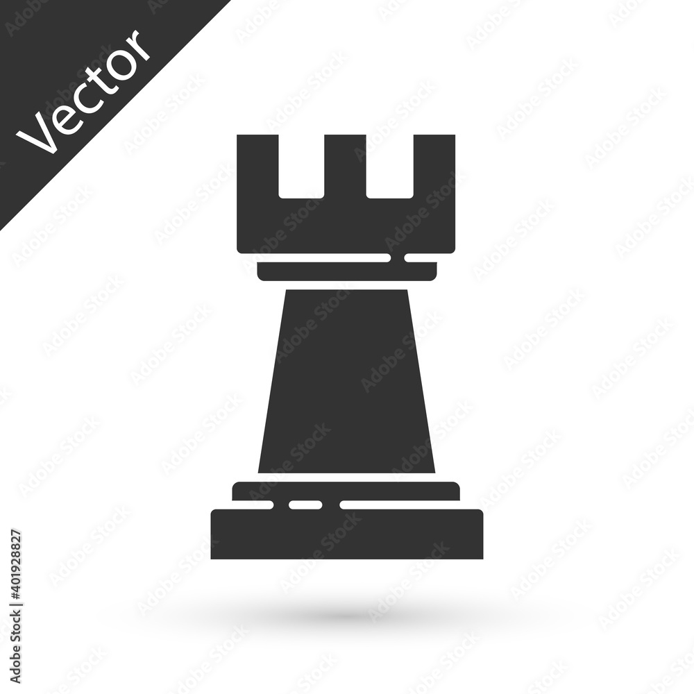 Grey Chess icon isolated on white background. Business strategy. Game, management, finance. Vector. Grey Chess icon isolated on white background. Business strategy. Game, management, finance. Vector.