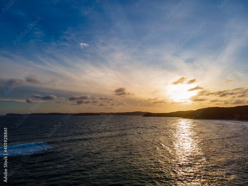 Summer sunset and clouds at the seaside Summer sunset and clouds at the seaside
