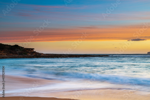 Sunset and clouds at the seaside