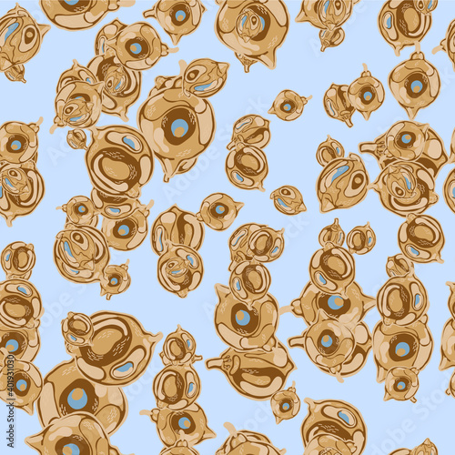 Modern Hand Drawn Background. Blue, Red and Yellow Lemon Seamless Pattern. Botanical Illustration. Psychedelic Citron Motif. Vector Summer Citrus Print. Simple Marker Lime.