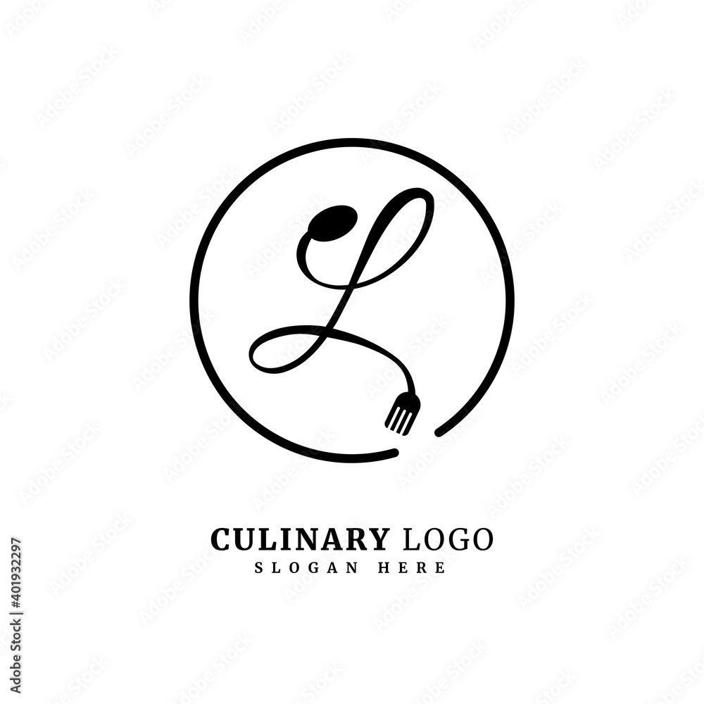 Initial letter L with spoon and fork for restaurant concept. letter L logo, fit for company and culinary business. Initial letter L with spoon and fork for restaurant concept. letter L logo, fit for company and culinary business.