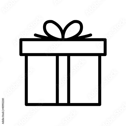 Gift box line icon. surprise icon. simple design editable. Design template vector
