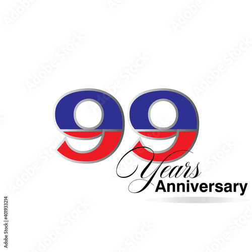 Free Download 99 Year Anniversary celebration Vector Template Design Illustration - GFXLoad