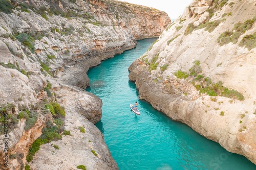 Aerial View of Wied il Ghasri, Gozo