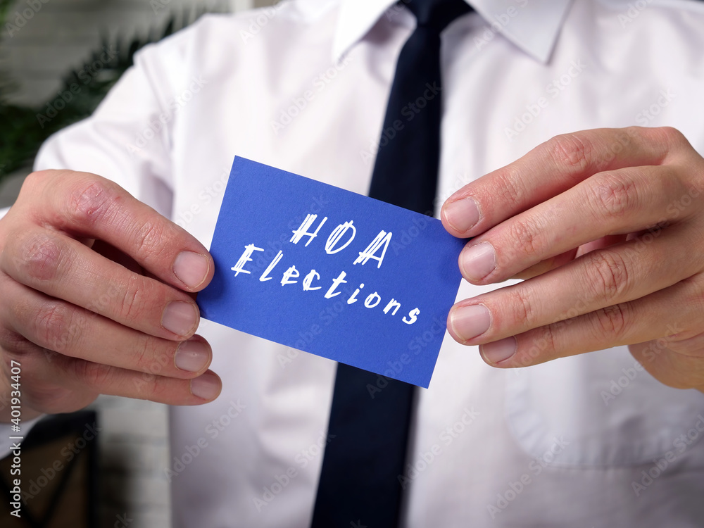 Conceptual photo about Homeowner Association HOA Elections with written text. Conceptual photo about Homeowner Association HOA Elections with written text.