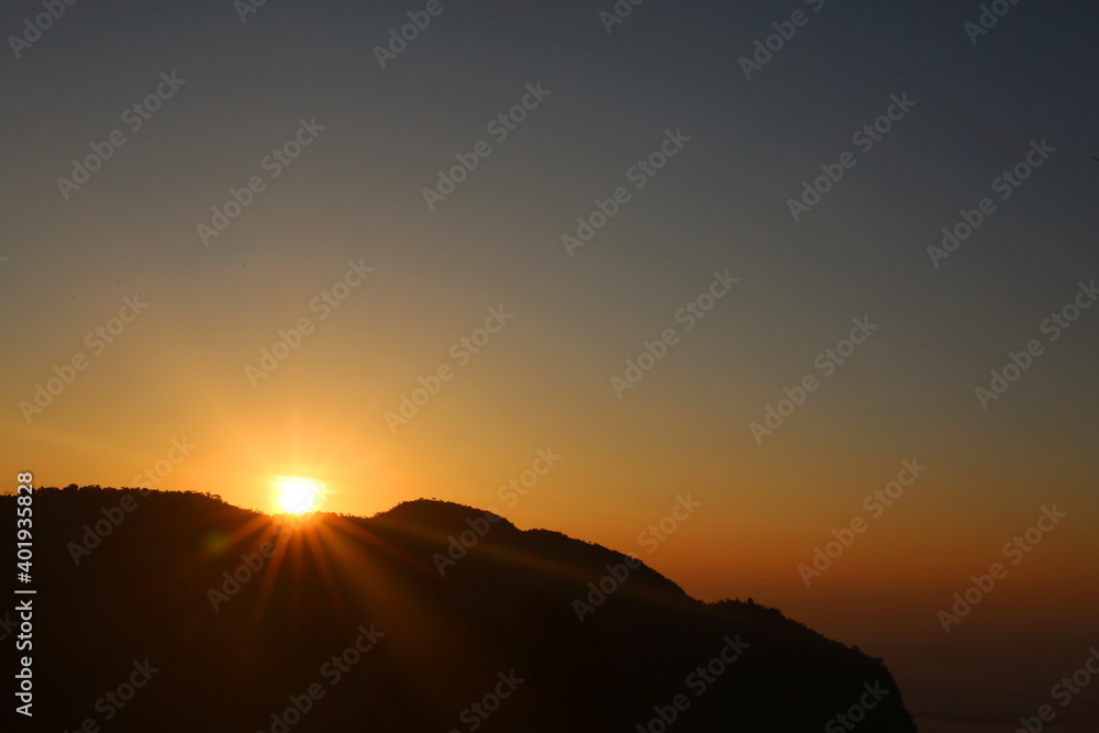 Obraz premium Sunset sky stratosphere background gradient