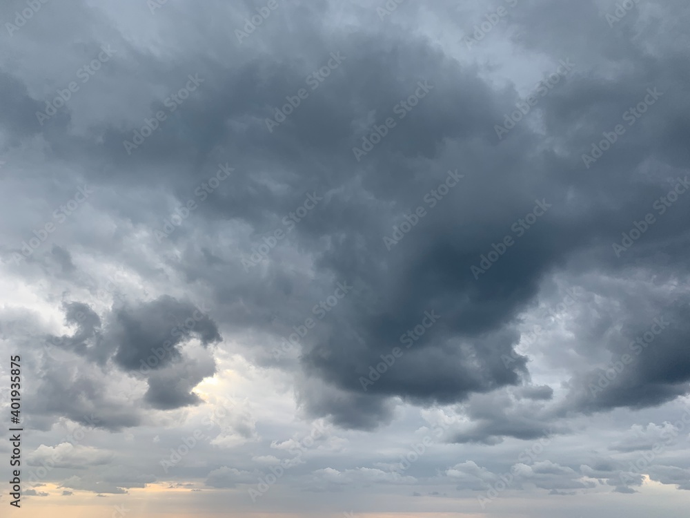 Dark clouds at the sky, stormy sky background Dark clouds at the sky, stormy sky background