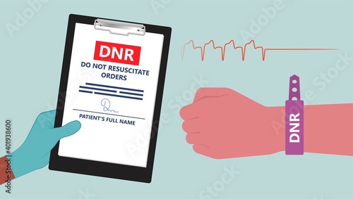 Do Not Resuscitate DNR Orders health care CPR resuscitation die living will full code form written ID alert stop brain shock