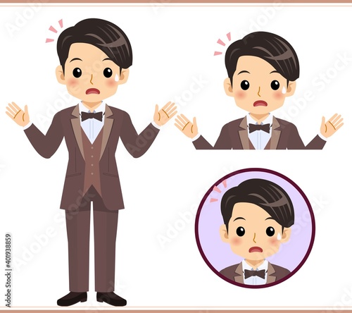 A man in a brown tie