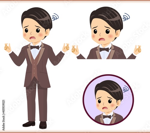 Young man in brown tie
