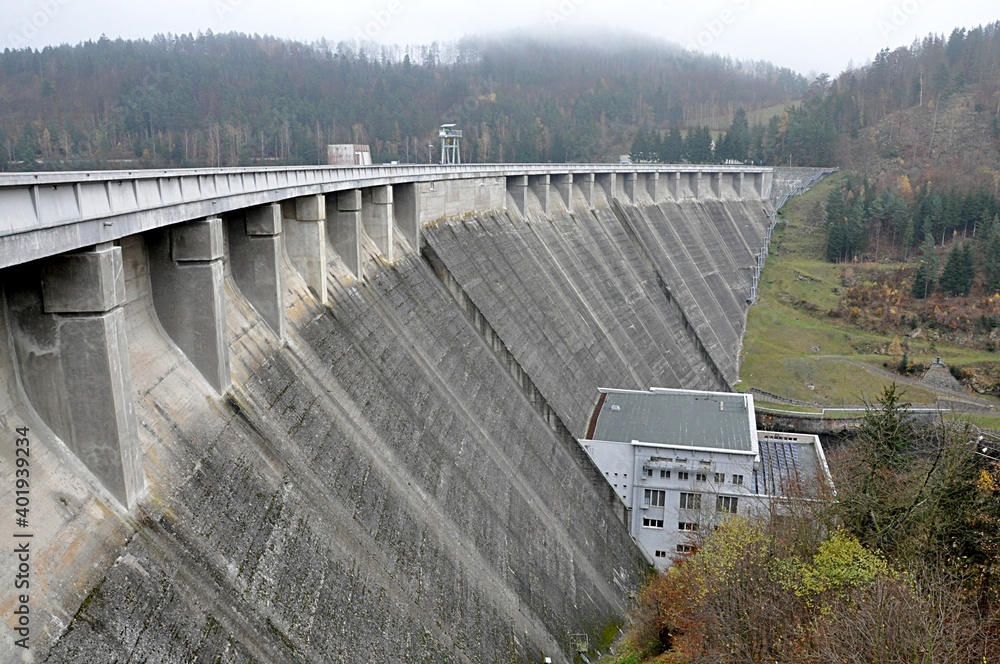 concrete dam, Vir, Czech republic, Europe