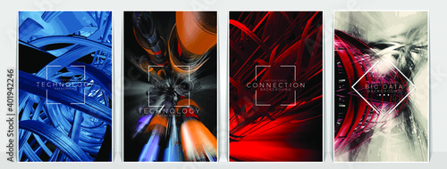 Innovation technology background Hi-tech communication concept, vector illustration