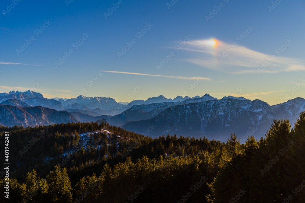 Obraz premium sunset in the mountains