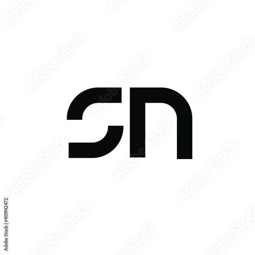 sn minimal logo icon design vector isolated design