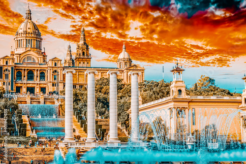 Photography National Museum in Barcelona,Placa De Espanya,Spain.