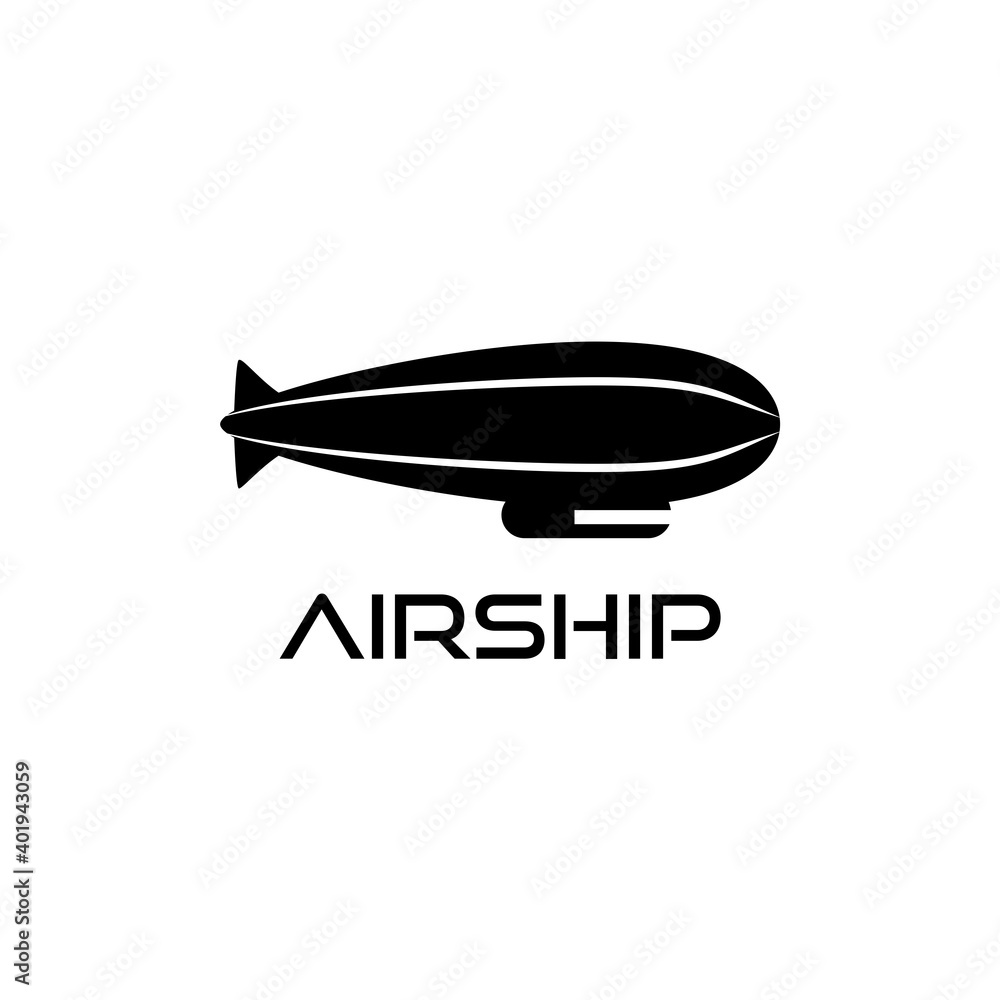 Airship icon isolated on white background Airship icon isolated on white background