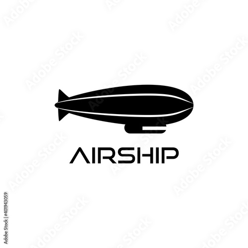 Airship icon isolated on white background