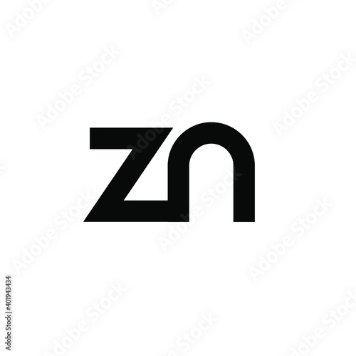 zn nz minimal logo icon design vector