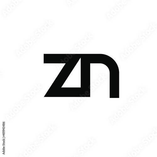 zn nz minimal logo icon design vector