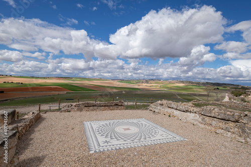 mosaico de la vivienda de Silvano, parque arqueológico de Segóbriga, Saelices, Cuenca, Castilla-La Mancha, Spain photo