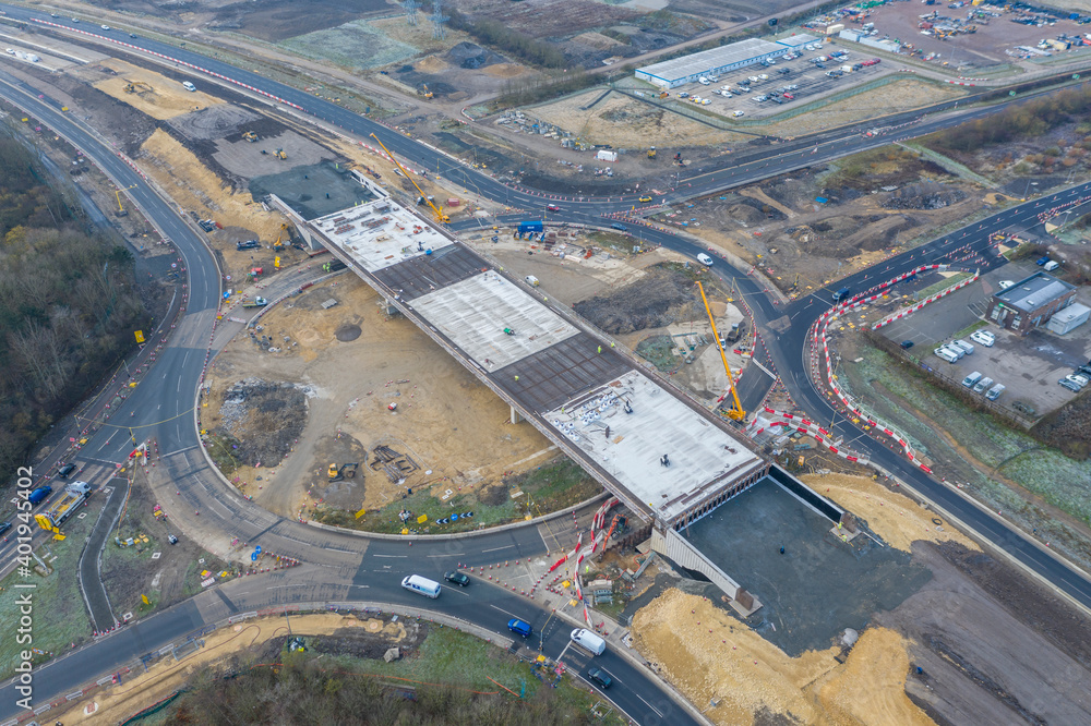 undergoing work at testo's roundabout Boldon Colliery and surrounding roads December 2020 