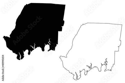Sumner County, State of Tennessee (U.S. county, United States of America, USA, U.S., US) map vector illustration, scribble sketch Sumner map photo