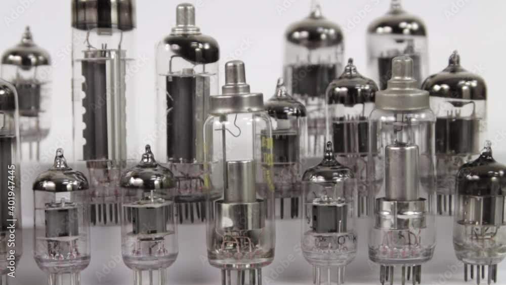 Group of different electronic vacuum tubes Group of different electronic vacuum tubes