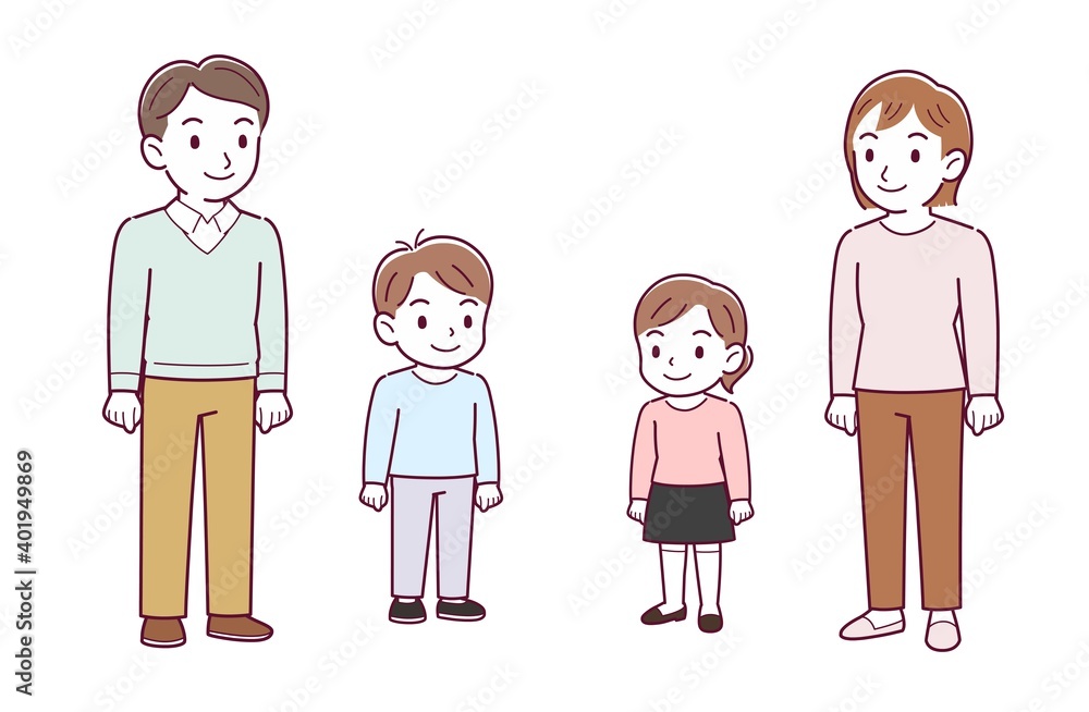 A fun and lively family of four A fun and lively family of four