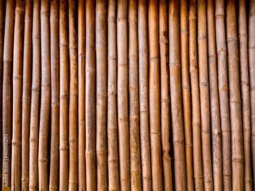 Texture of wall decorating the set of bamboo
