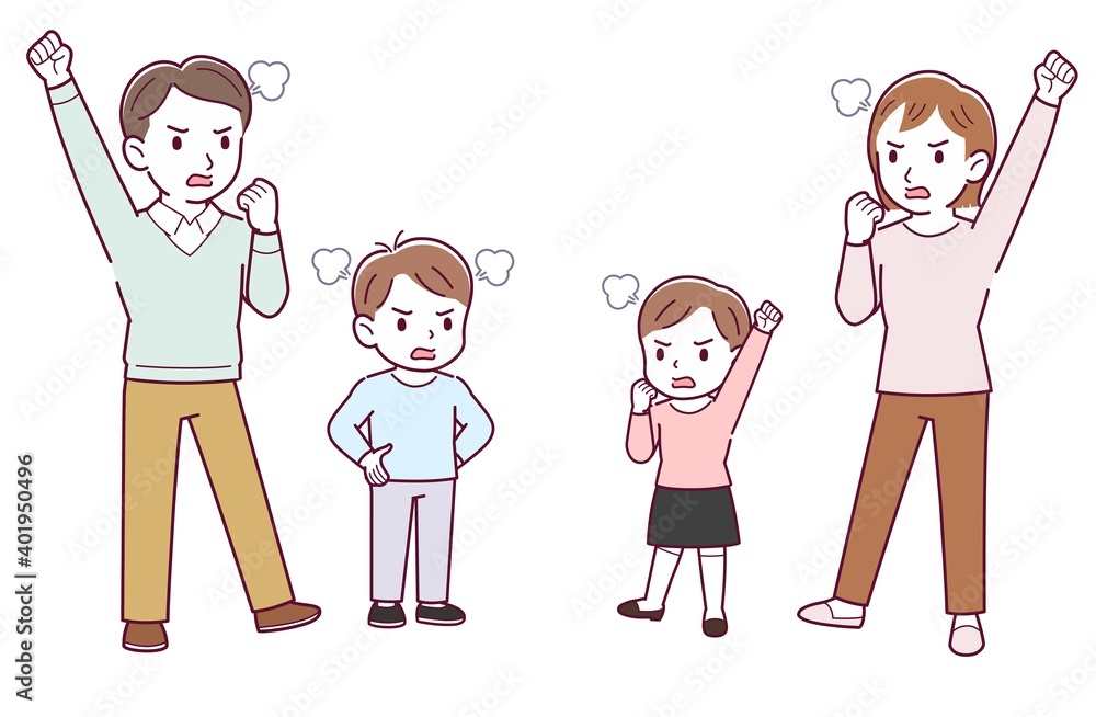 A fun and lively family of four A fun and lively family of four