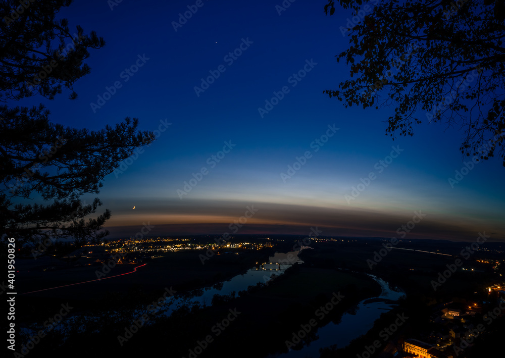 Sonnenuntergang über Straubing Niederbayern Deutschland